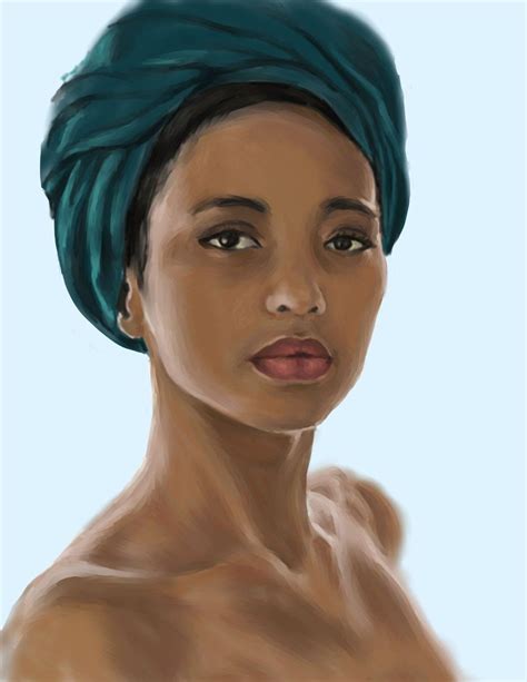 African Study By Nienor Female Art Black Women Art Afro Art