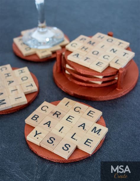 Diy Scrabble Coasters Msa Be Inspired
