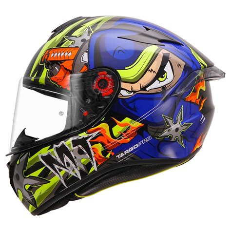 Mt Targo Pro Hanzo Gloss Fluro Yellow Helmet Moto Central