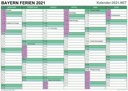 Hier finden sie kostenlose kalender 2021 für bayern mit gesetzlichen feiertagen und kalenderwochen. Kalender 2021 Ferien Bayern Kostenlos