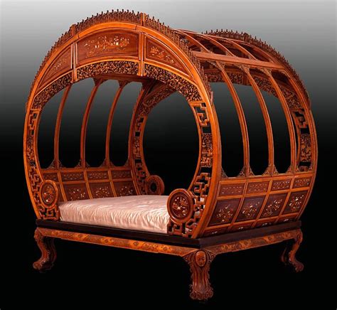 Moon Bed Or Chinese Marriage Bed Hand Carved Furniture Carved