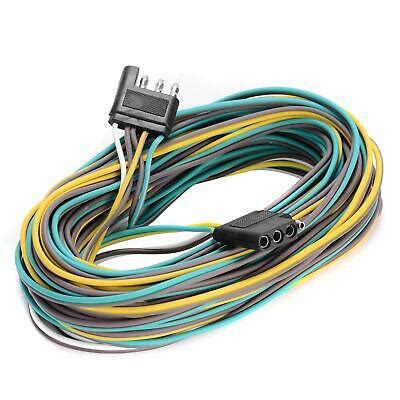 Mopar® wire connectors minimize the need for wire splicing and feature a protective wrapping that guards against weather and abrasion. 25' 4 Way Trailer Wiring Connection Kit Flat Wire Extension Harness | eBay