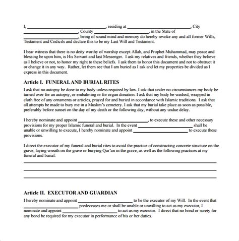 How to make a will? FREE 8+ Sample Last Will and Testament Forms in PDF