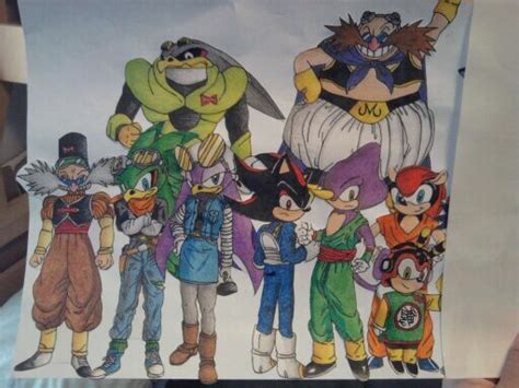 It features the protagonist of dragon ball z, goku , and the returning hero sonic of the franchise of the same name. Sonic DBZ Characters set 2 by android17lover on DeviantArt