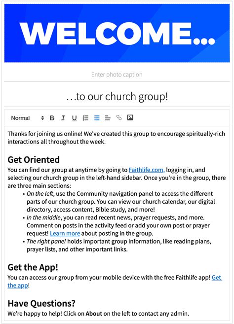 Welcome Message For Church Whatsapp Group Churchgistscom
