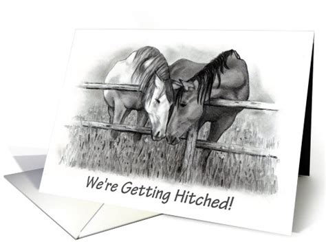 Were Getting Hitched Horses In Pencil Card 746429