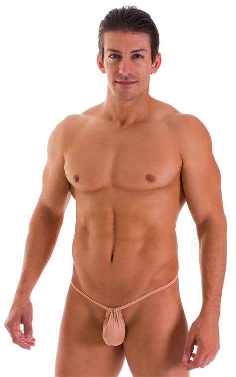 Mens Micro Adjustable G String Swimsuit In Super Thinskinz Nude