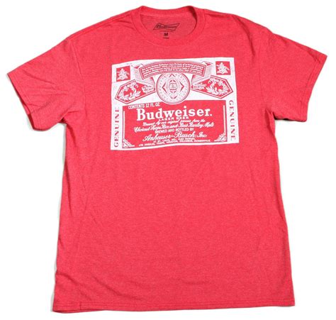 Budweiser Genuine Logo Vintage Classic T Shirt Logo Tee Red Short Sleeve New Ebay