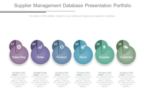 Supplier Management Database Presentation Portfolio Powerpoint Templates