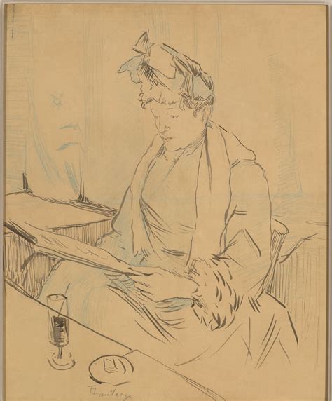 Henri De Toulouse Lautrec At The Café Drawings Online The Morgan
