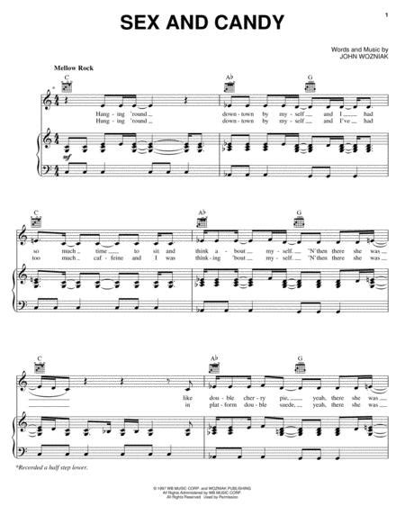Sex And Candy By Marcy Playground Marcy Playground Digital Sheet Music For Pianovocalguitar