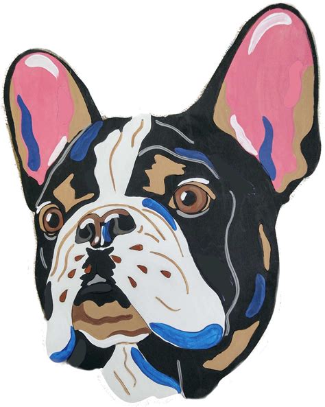 French Bulldog Diy Pop Art Paint Kit Dibujo De Perro Bulldog Frances