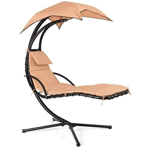 Outdoor Hanging Lounge Chair Curved Chaise Lounge Chair Hammock Chair Swing For Backyard Patio