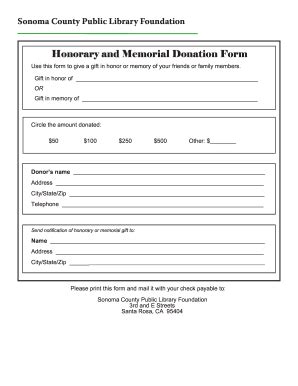 This forum is for help with word templates: Memorial Donation Form - Fill Online, Printable, Fillable, Blank | Fill Online, Printable ...