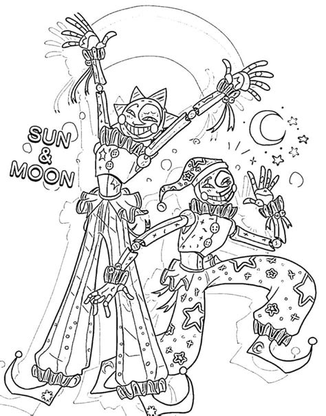 Sun And Moondrop Fnaf Coloring Page Download Print Or Color Online
