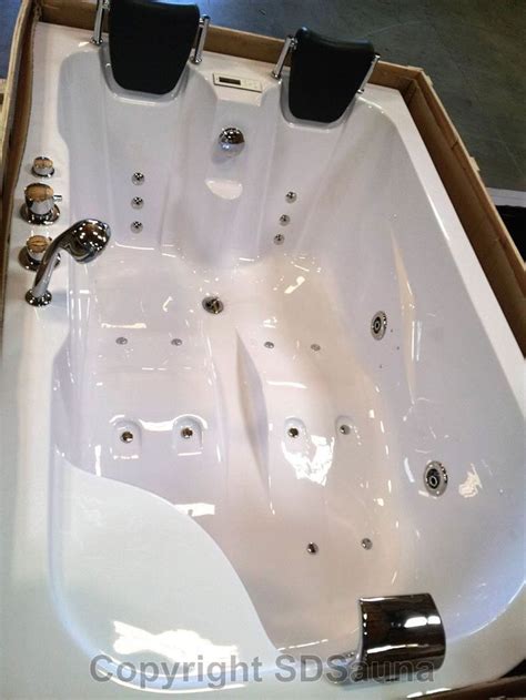 Two 2 Person Jacuzzi Whirlpool Massage Hydrotherapy White Bathtub Tub With Free Remote Control