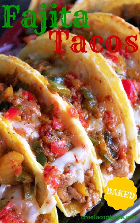 These baked fajita taquitos combine two amazing mexican dishes into one delicious dinner that is gluten free and vegan! Baked Fajita Tacos - Creole Contessa | Fajita tacos ...