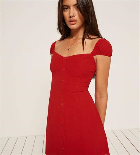 Reformation Sunset Dress In Red Lyst