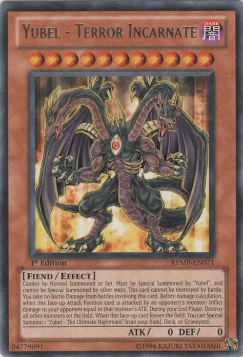 When this card is destroyed, except by its own effect: Yubel - Terror Incarnate - RYMP-EN071 - Rare - 1st Edition ...