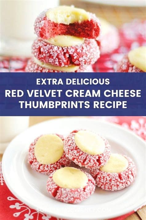Red Velvet Cream Cheese Thumbprints Recipe Recipe Delicious Velvet