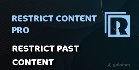 Restrict Content Pro Gplatom