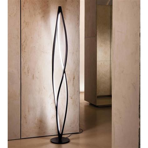 Twist Led Floor Lamp Silver Contempo Lights Touch Of Modern