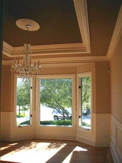 Pictures Of Painted Tray Ceilings Typical Crown Moulding Detail In A