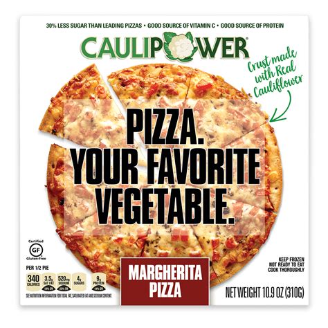 Caulipower Margherita Cauliflower Crust Pizza 109 Oz Frozen