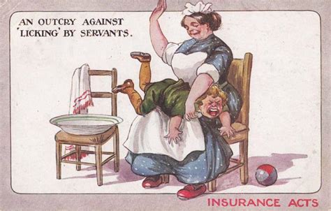 Boy Getting Spanking Spanked By Nurse Antique Comic Insurance Acts Postcard Topics Cartoons