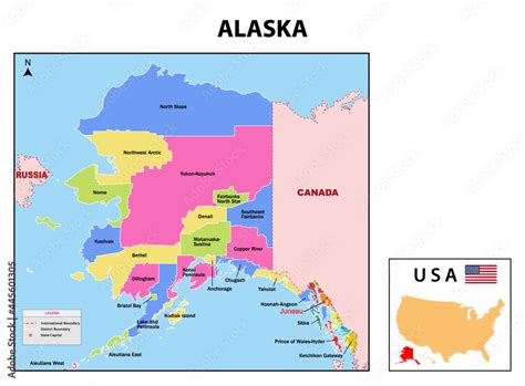 Alaska Map State And District Map Of Alaska Administrative And