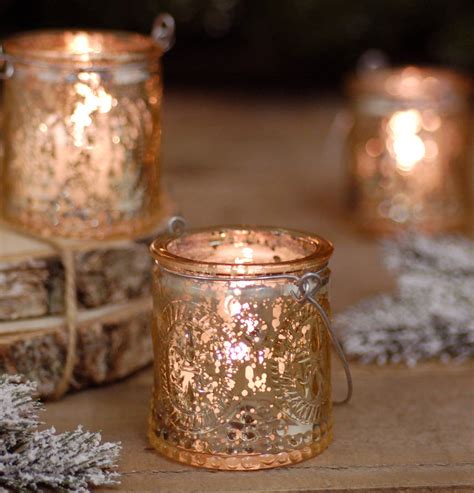 Gold Christmas Glass Candle Tea Light Holder By Made With Love Designs