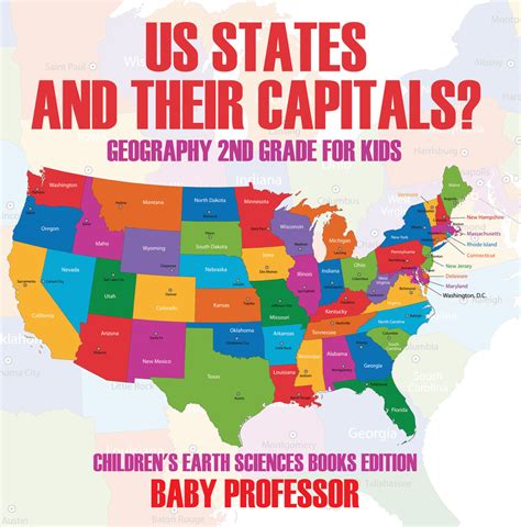 Us States And Their Capitals Geography 2nd Grade For Kids Childrens
