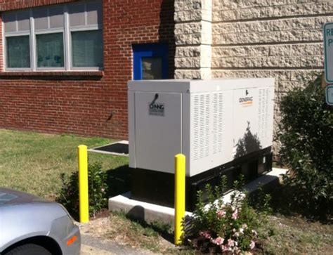 Generac 48kw Generator On Raised Platform And 200 Amp Transfer Switch