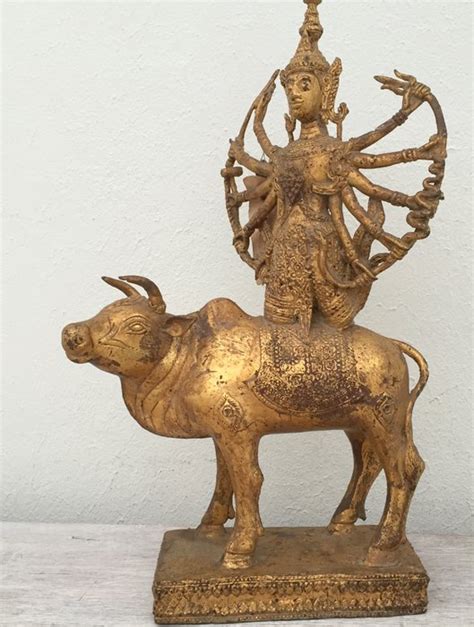 A Bronze Sculpture Of Shiva And Nandi Thailand Circa Catawiki