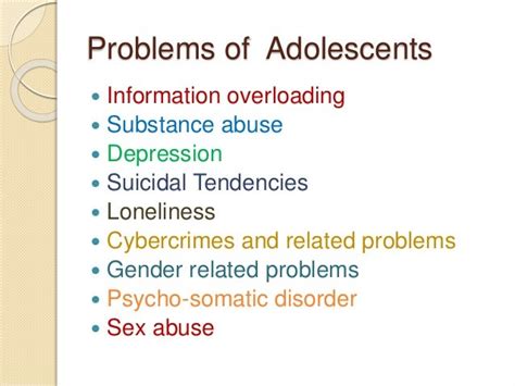 Problems Of Adolescents