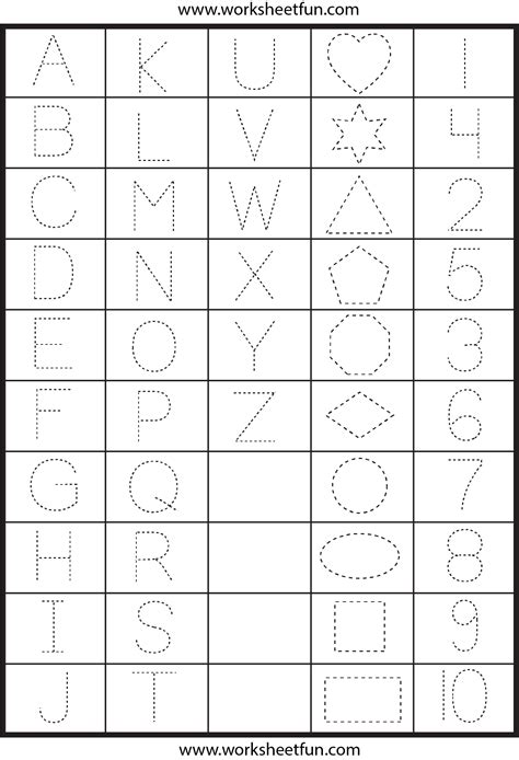 Printable Letters And Numbers To Trace