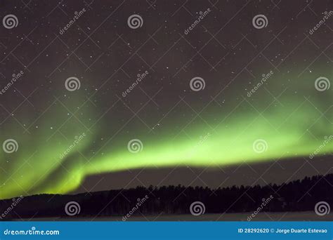 Aurora Borealis In Inari Lapland Finland Stock Photo Image Of Night