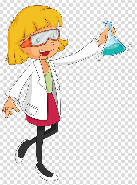Girl Chemistry Cartoon Science Laboratory Scientist Female