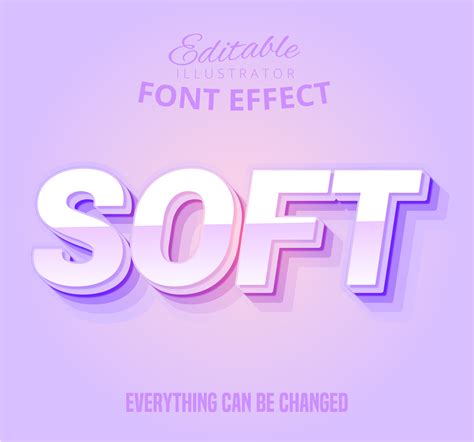 Soft Text Effect 692441 Vector Art At Vecteezy