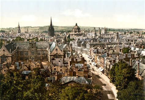 General View Of Oxford And High Street 1890 Image Free Stock Photo