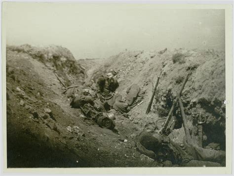 The Aftermath Of An Overrun French Trench Line Location Unknown June