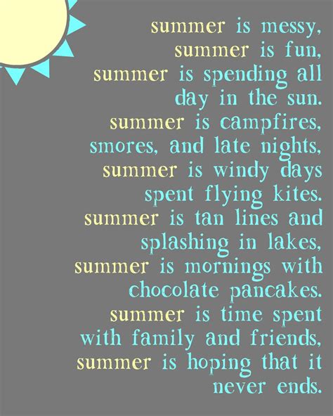 Summer Is Poem Printable Summer Poems Summertime Quotes Summer