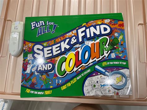 Children Fun Activity Book Seek And Find And Colour Hobbies And Toys