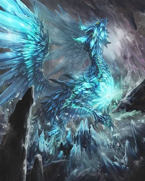 Ice Dragon Иллюстрация дракона Мифические существа Изображение дракона