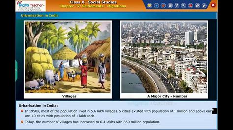 Urbanisation In India Settlements Migrations Class 10 Social Youtube