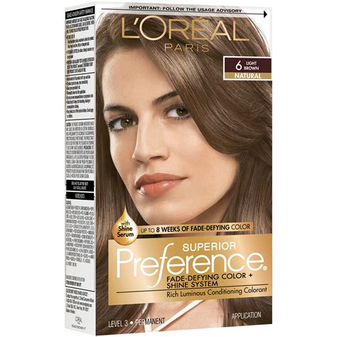 l oréal paris superior preference permanent hair color 6 light brown shop hair color at h e b