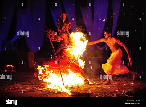 Dance of the Gods Theyyam Performers a Ritual from Kerala make-up
