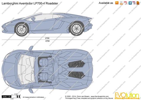 Car Lamborghini Aventador Blueprint