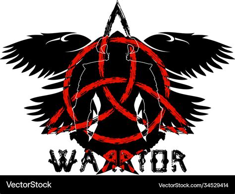 Viking Silhouette Warrior 0003 Royalty Free Vector Image