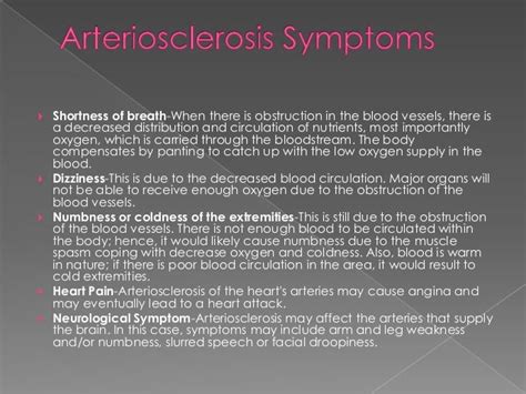 Effects Of Arteriosclerosis